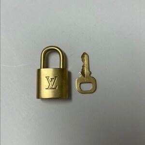 Louis Vuitton Gold-Tone LV Padlock and Key